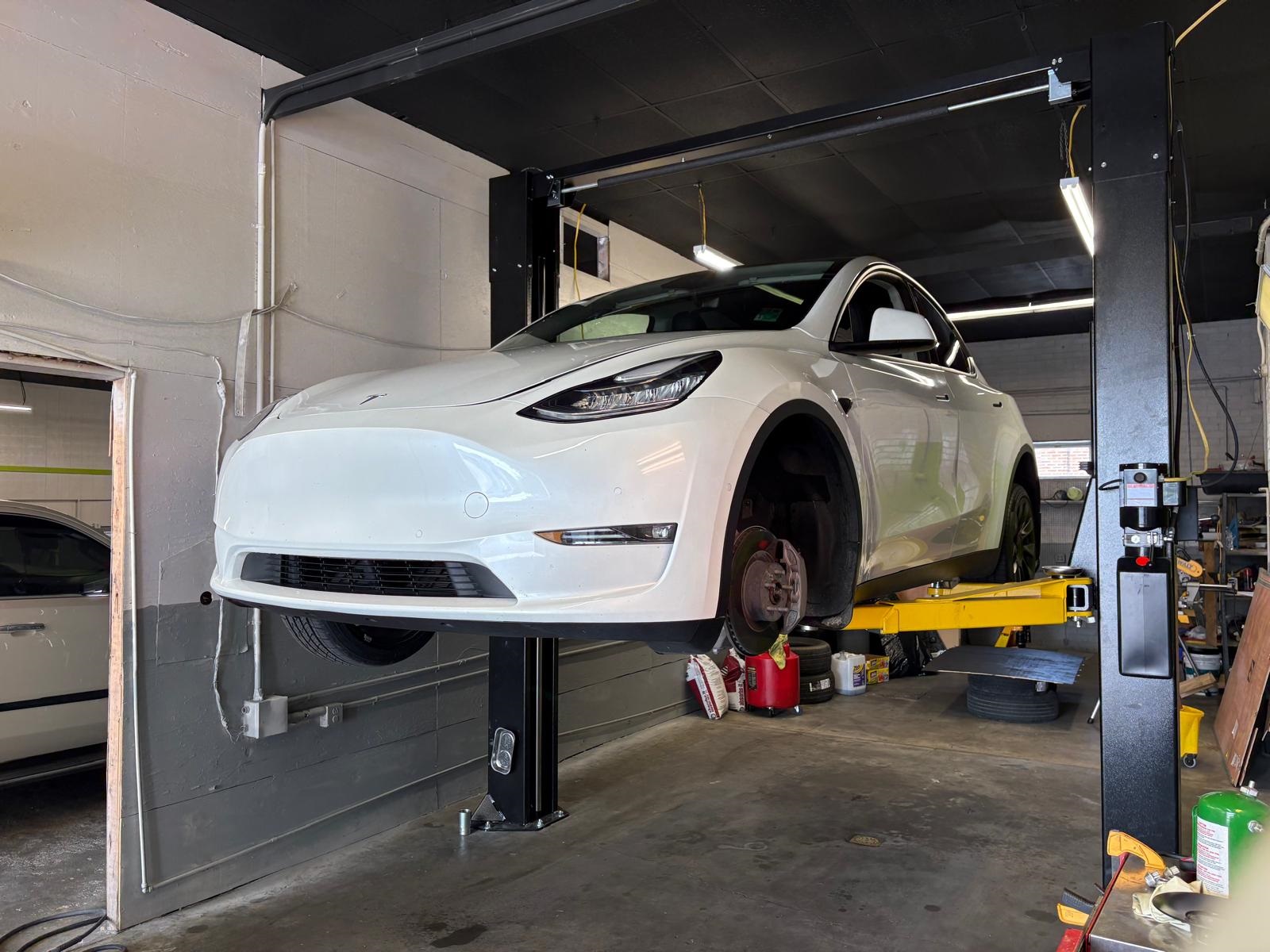 Tesla tire and TPMS sensor installation at E.M.A Tire & Auto