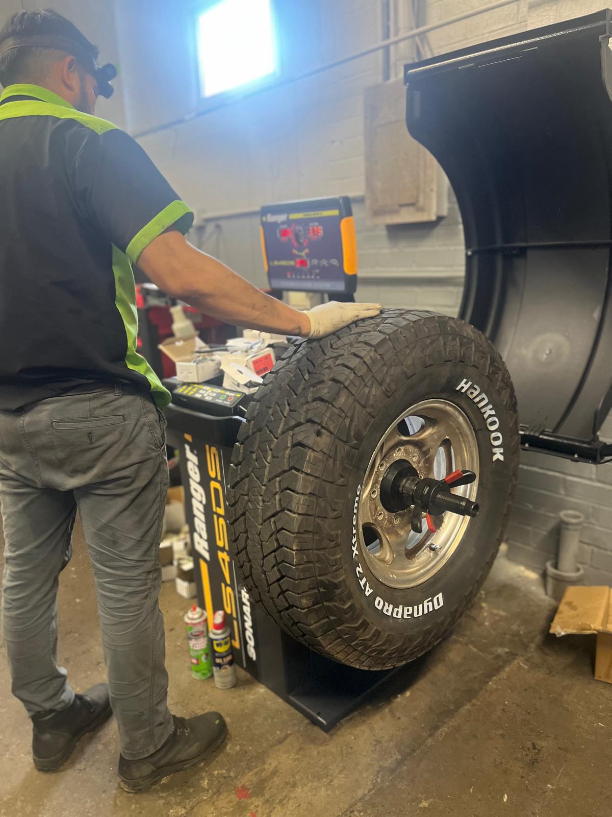 Tire Balancing - Computerized Balancing Process at E.M.A Tire & Auto